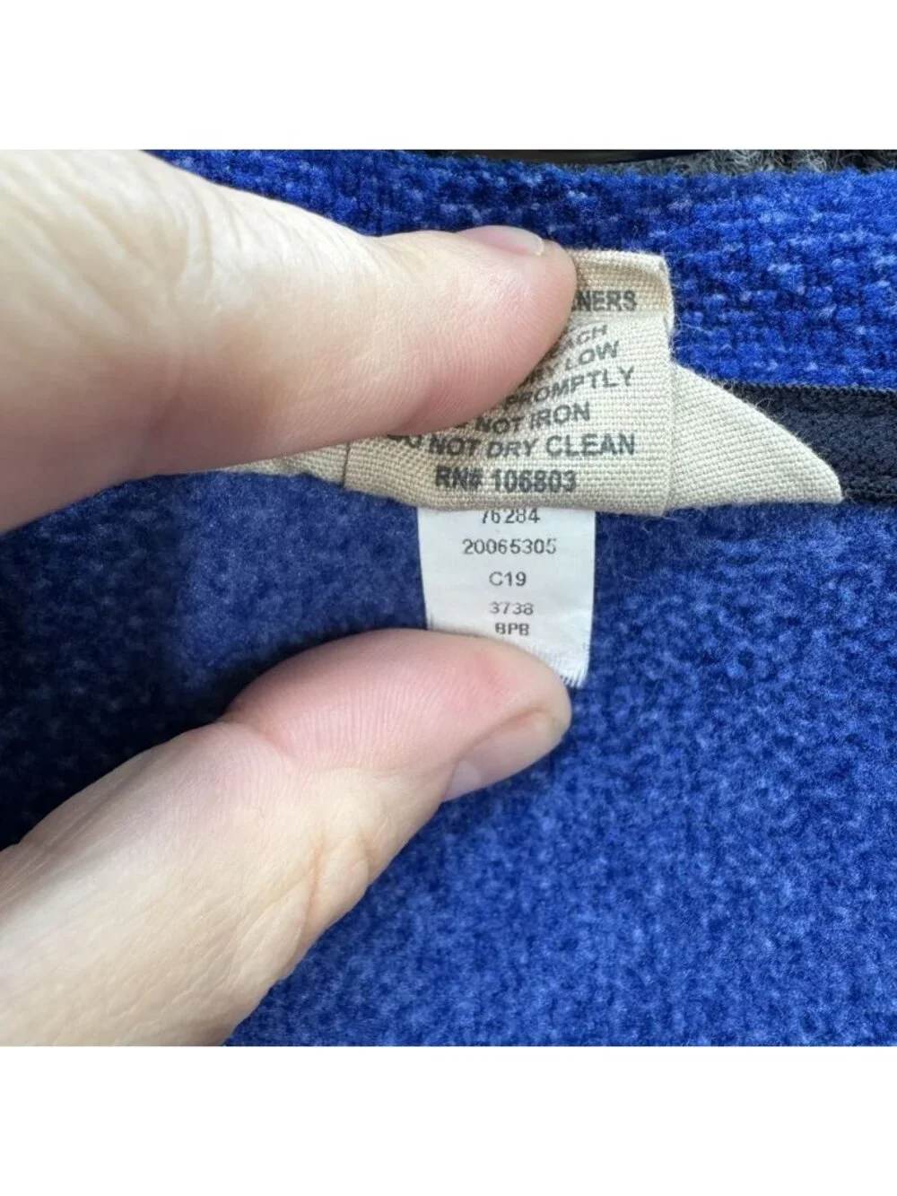 Duluth Trading Vest Park Point Mens XL Blue Fleece Full Zip Pockets Casual 76770